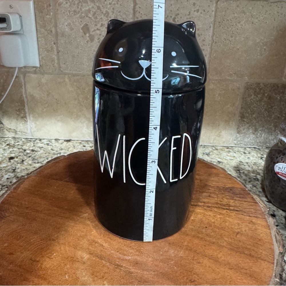 Rae Dunn Wicked Black Cat Candle & Canister - Picture 3 of 9